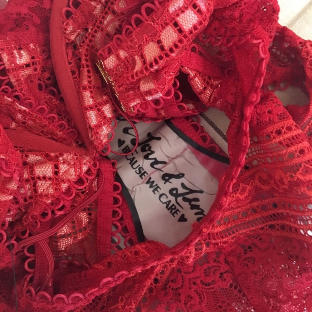 NWT For love & lemons Etienne lace bodysuit - Picture 7 of 8